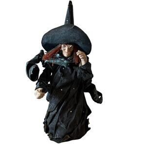 Vintage Halloween Paper Mache Witch Tree Topper Decoration Centerpiece Decor